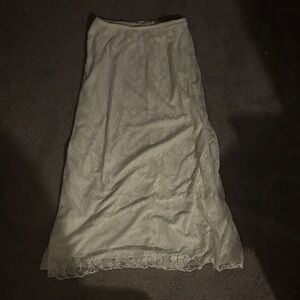 See You Monday! white lace maxi skirt